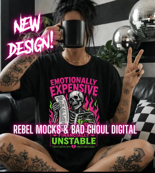 Emotionally expensive | Black Fabric |PNG DOWNLOAD