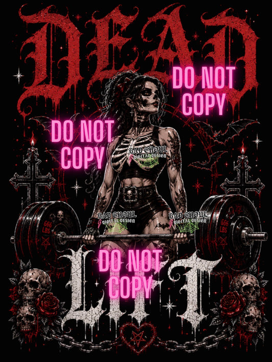 Dead Lift | PNG DOWNLOAD| Black Fabric