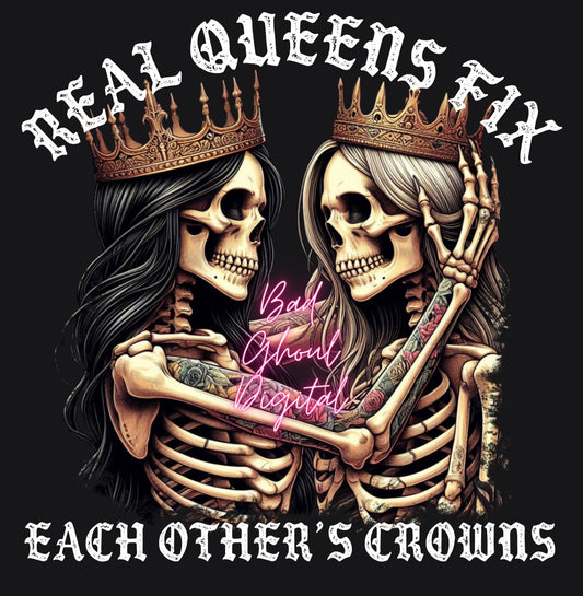 Real Queens Queens PNG Download sub & DTF friendly Grunge Effect