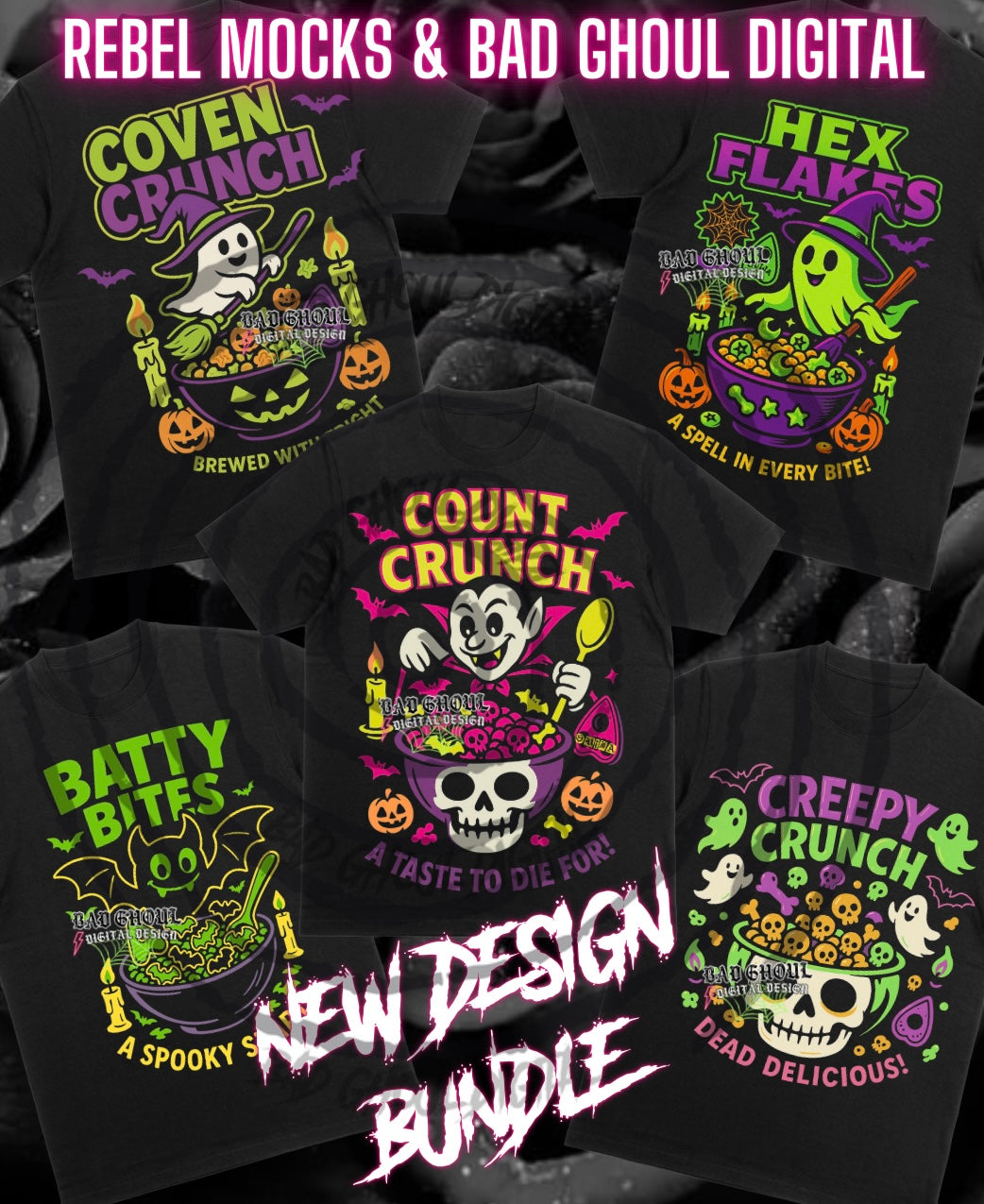 Cereal Bundle PNG DOWNLOAD black Fab Only