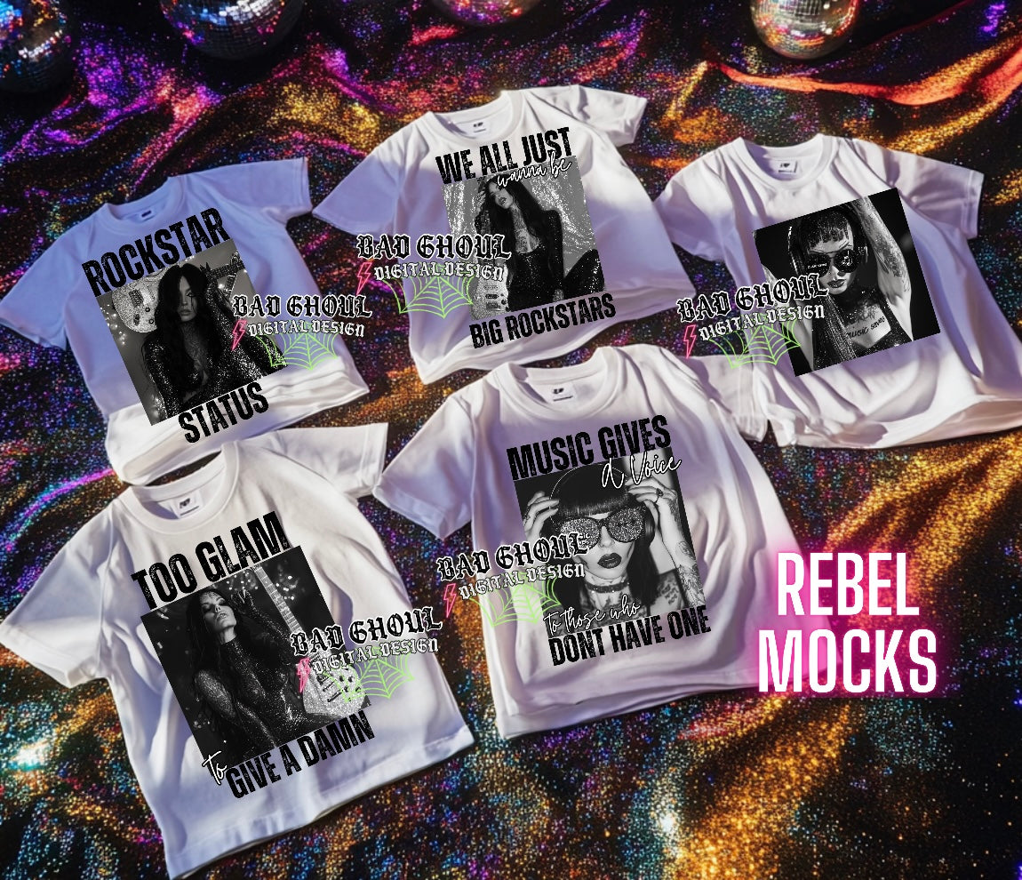 ROCK Black & White Bundle PNG Download