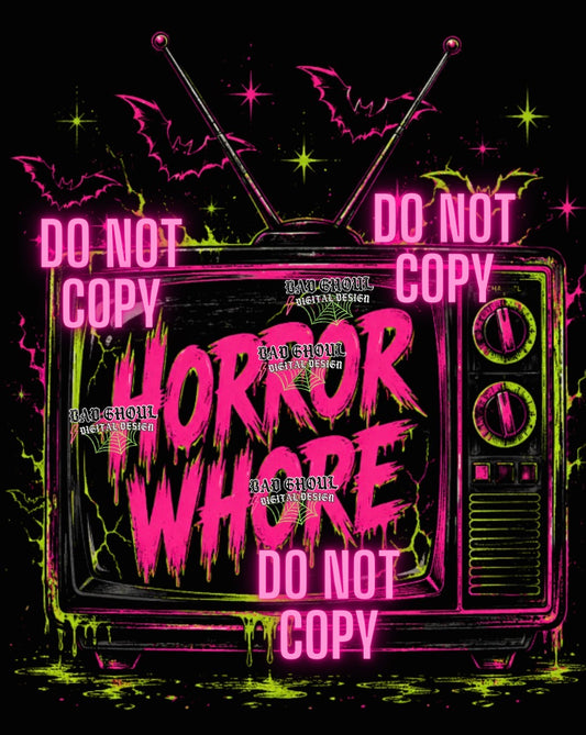 Horror Whore| PNG DOWNLOAD | Black Fabric Only