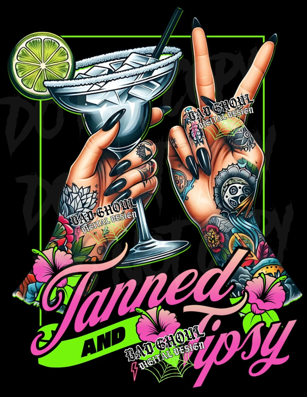 Tanned & Tipsy PNG Download