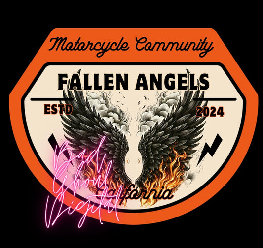 Fallen Angels Hat Patch or Tee Download PNG