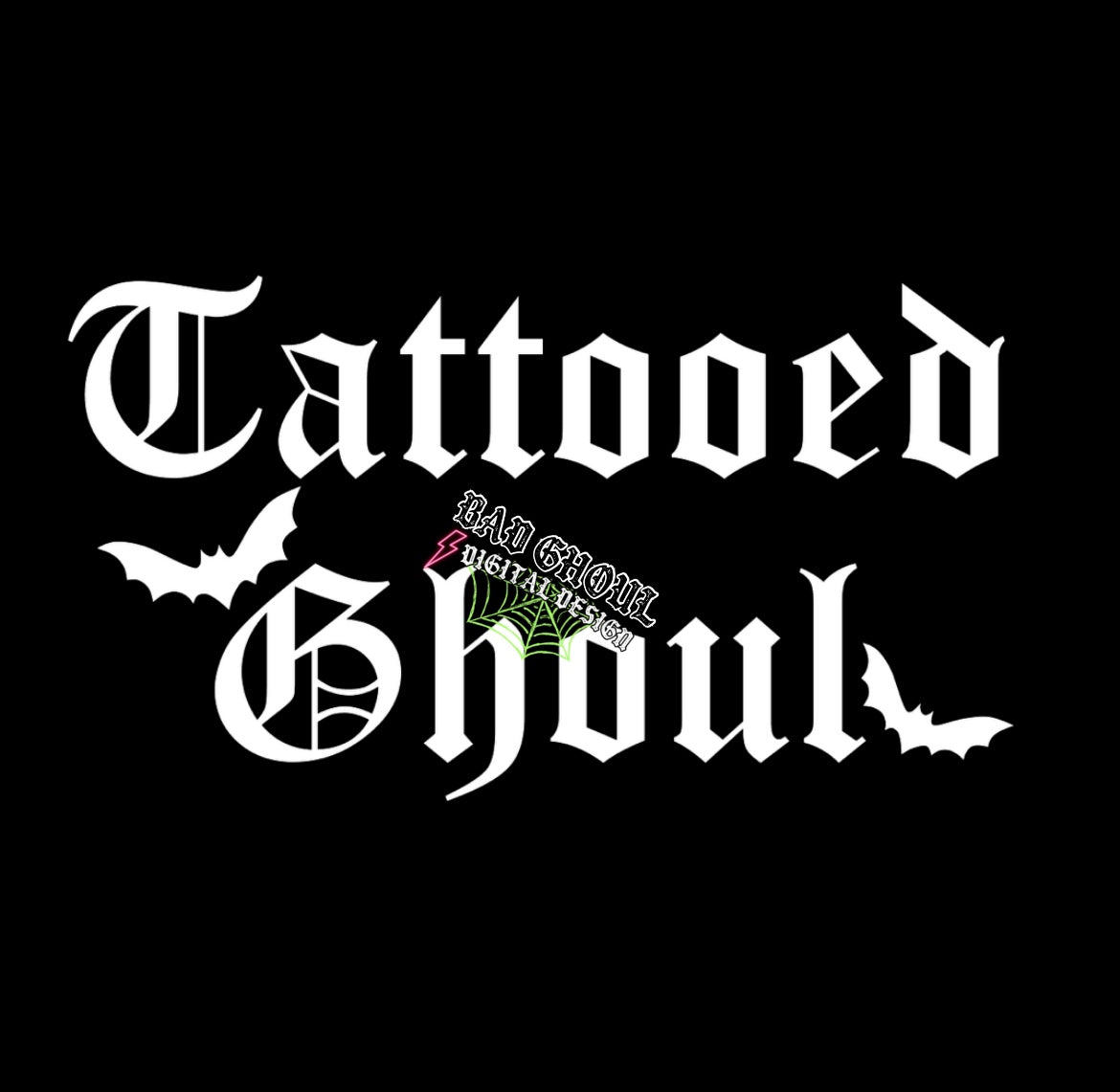 Tattooed Ghoul PNG Download in black and white