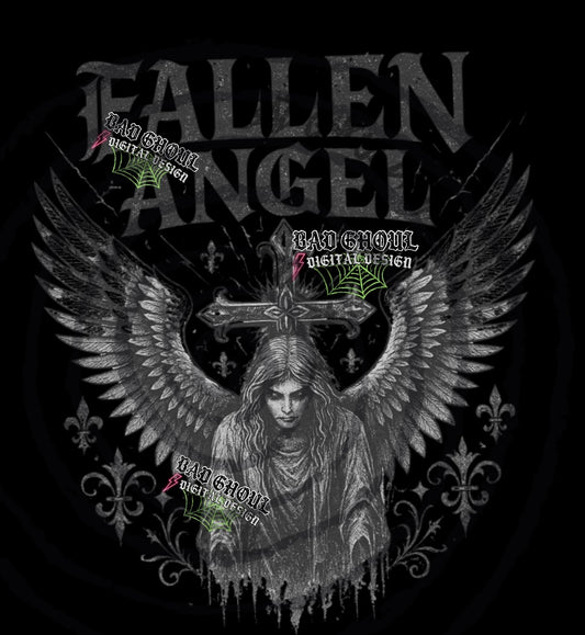 Fallen Angel PNG DOWNLOAD black fabric only