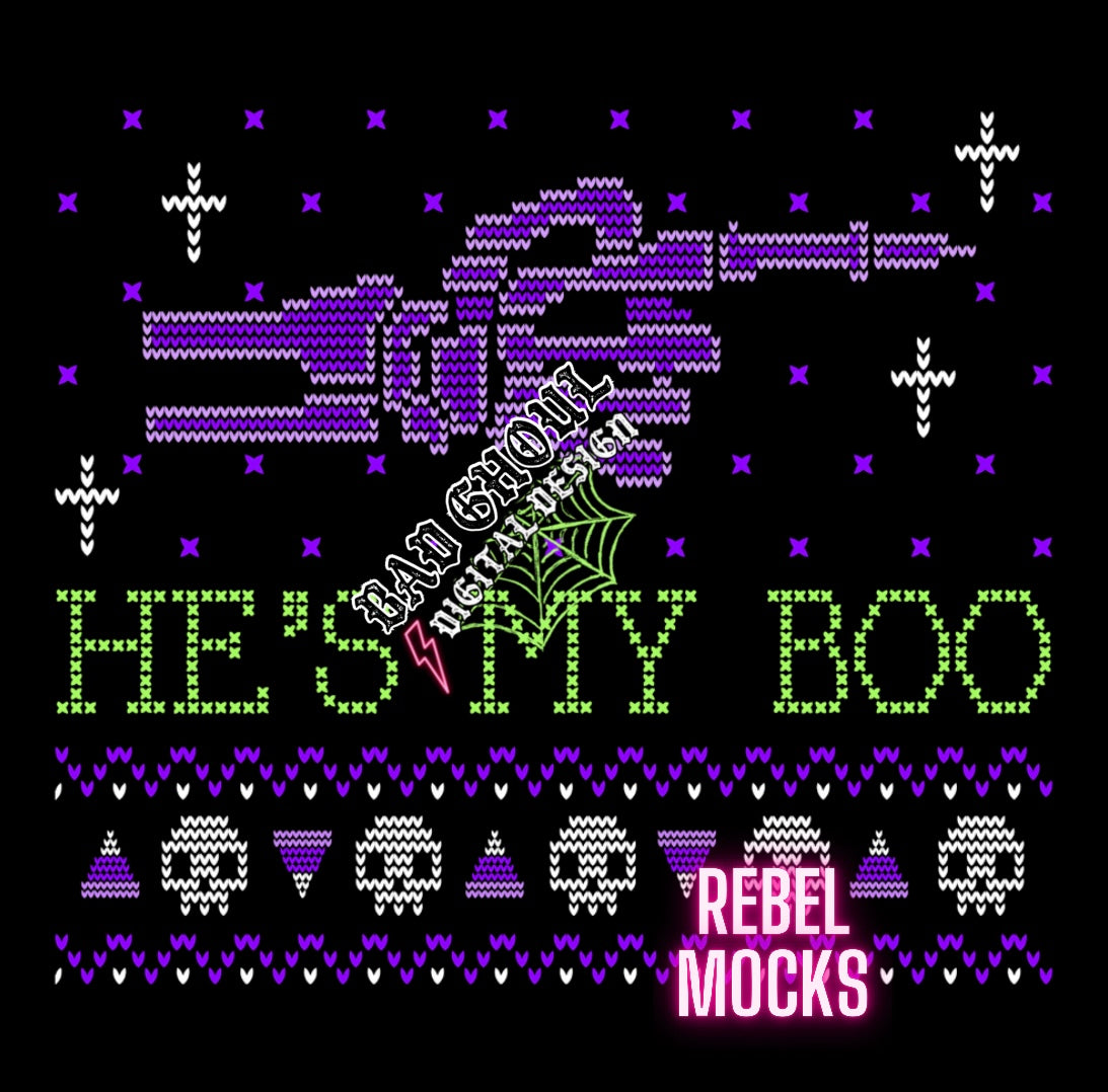 He’s My Boo PNG Download