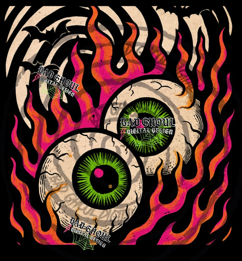 Eyeballs Psychedelic PNG DOWNLOAD Black Fab Only