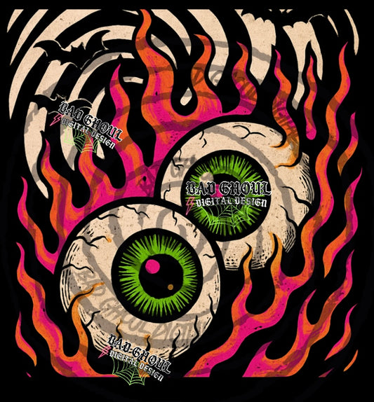 Eyeballs Psychedelic PNG DOWNLOAD Black Fab Only