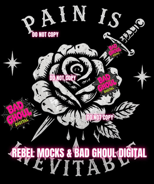 Pain | Black Fabric|PNG DOWNLOAD