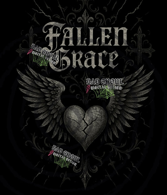 Fallen Grace PNG DOWNLOAD black fabric only
