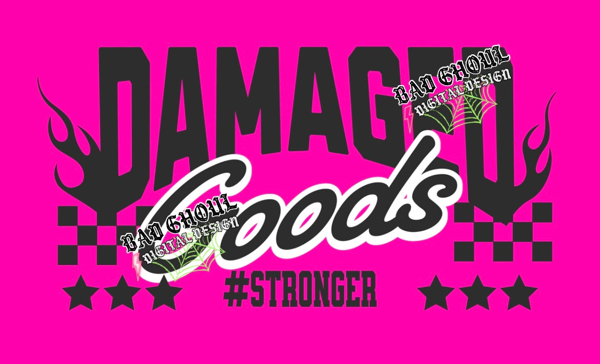 Damaged Goods Black PNG Digital Download