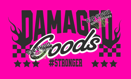 Damaged Goods Black PNG Digital Download