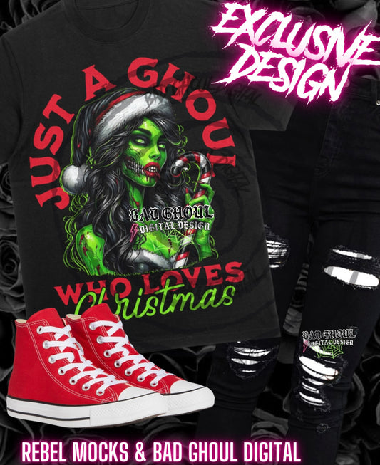 Exclusive Just A Ghoul Who Loves Christmas PNG DOWNLOAD
