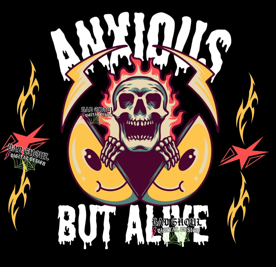Anxious But Alive + Sleeve PNG Download