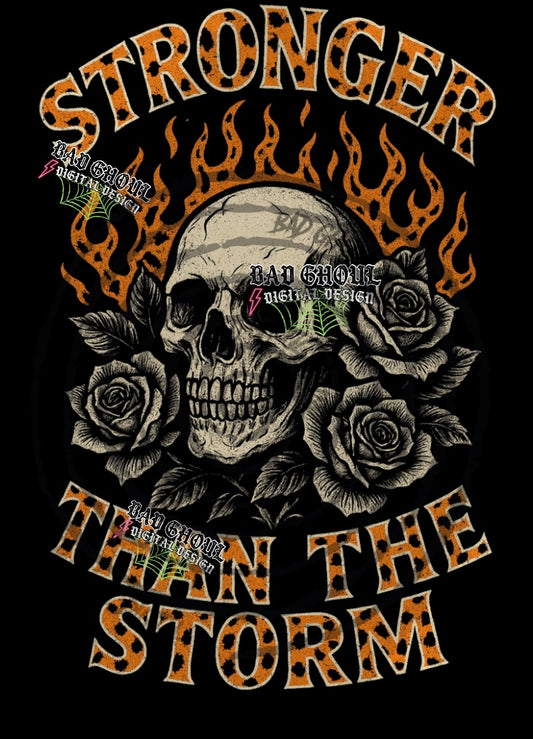 Stronger Than The Storm PNG DOWNLOAD Black Fabric Only
