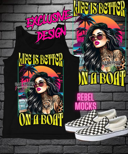 EXCLUSIVE Life Is Better On A Boat PNG Download