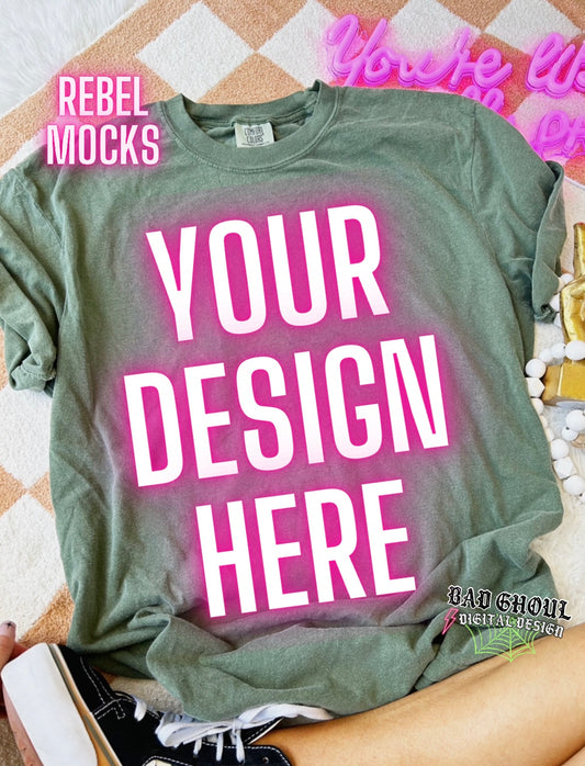 Comfort Colors Hemp Flat Lay Mock Up TRENDING