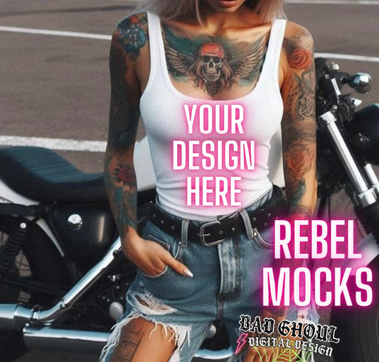 White Tank EDGY Model Mock Up MOTO