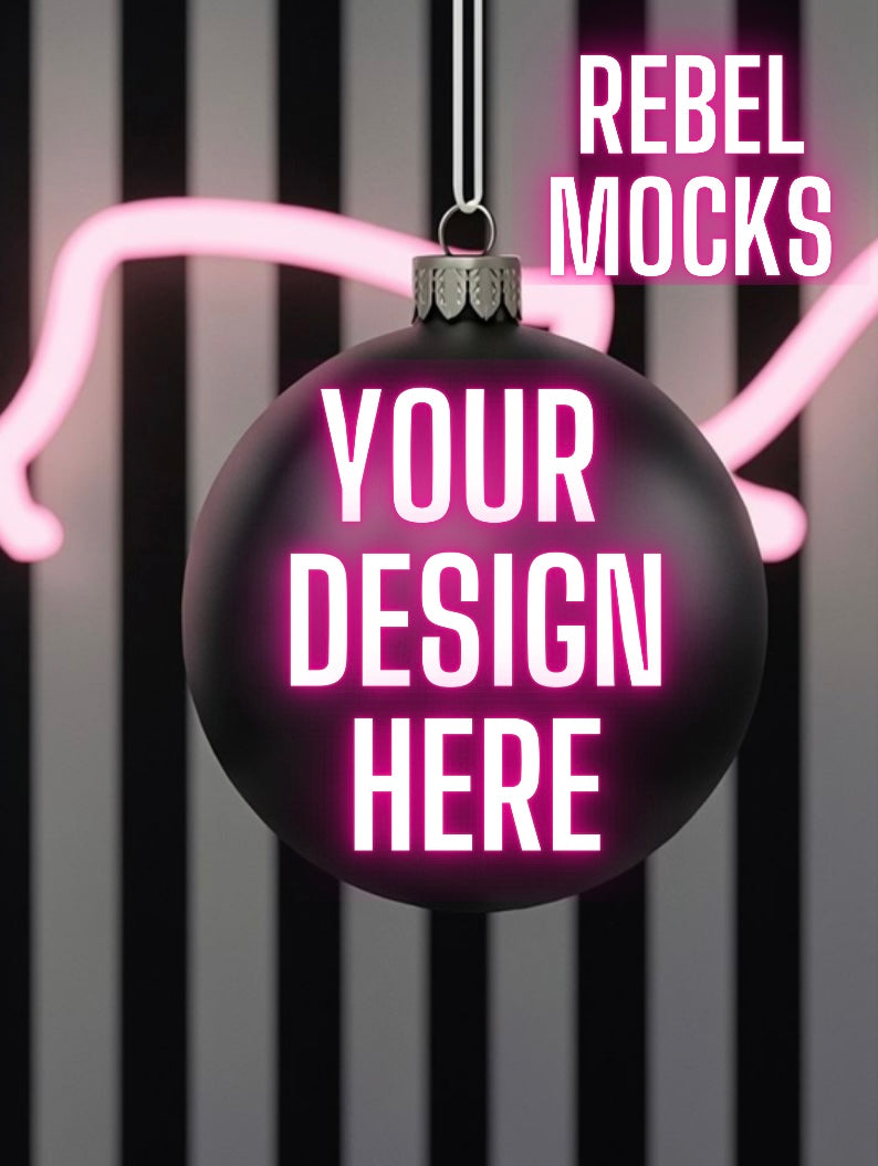 Black Ornament Mock Up TRENDING