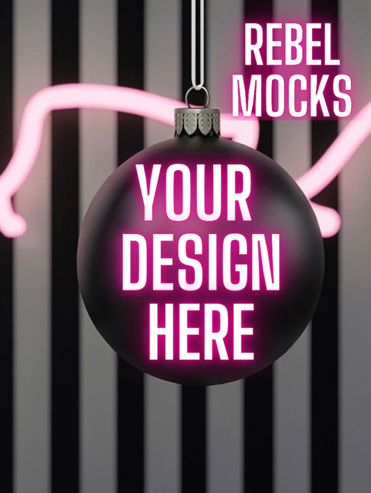 Black Ornament Mock Up TRENDING