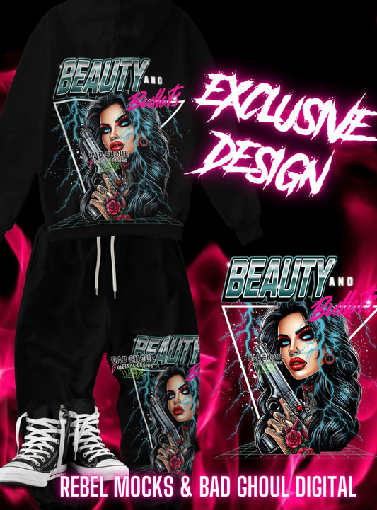 EXCLUSIVE Beauty and Bullets PNG Download