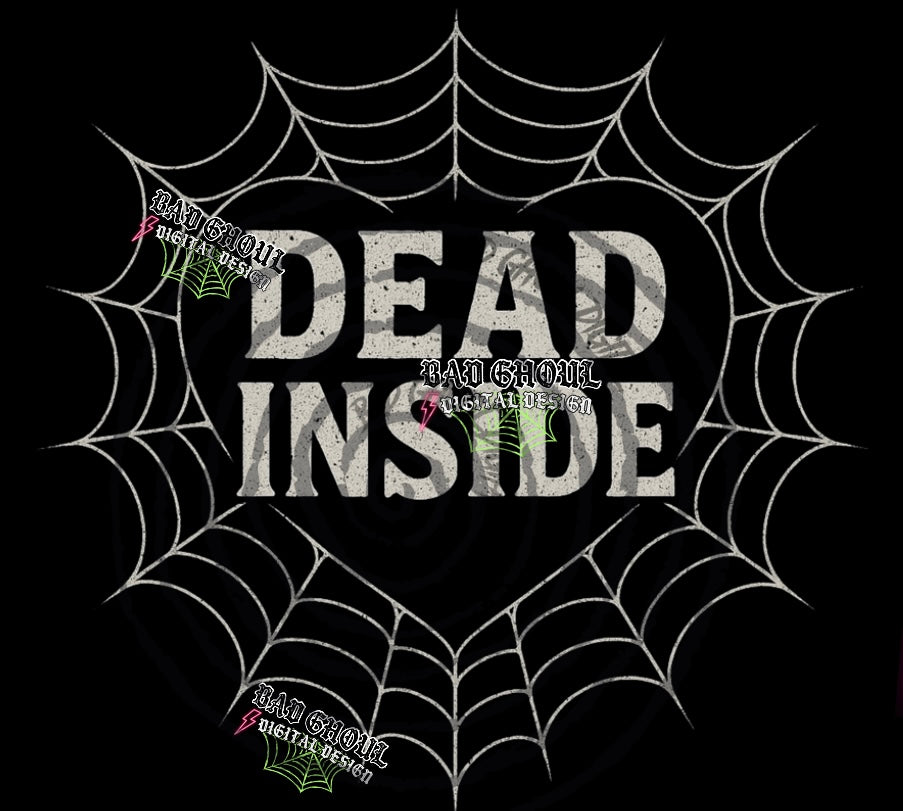 Dead Inside PNG DOWNLOAD black fabric only