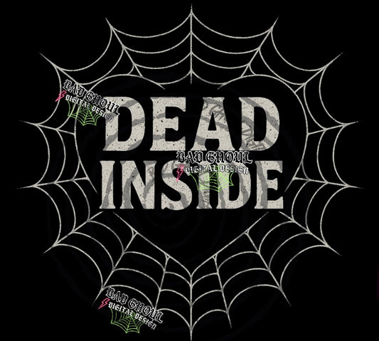 Dead Inside PNG DOWNLOAD black fabric only