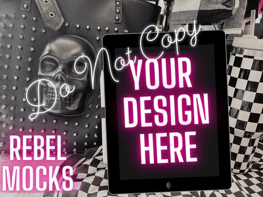 Edgy IPad Mock Up Flat Lay Mock Up