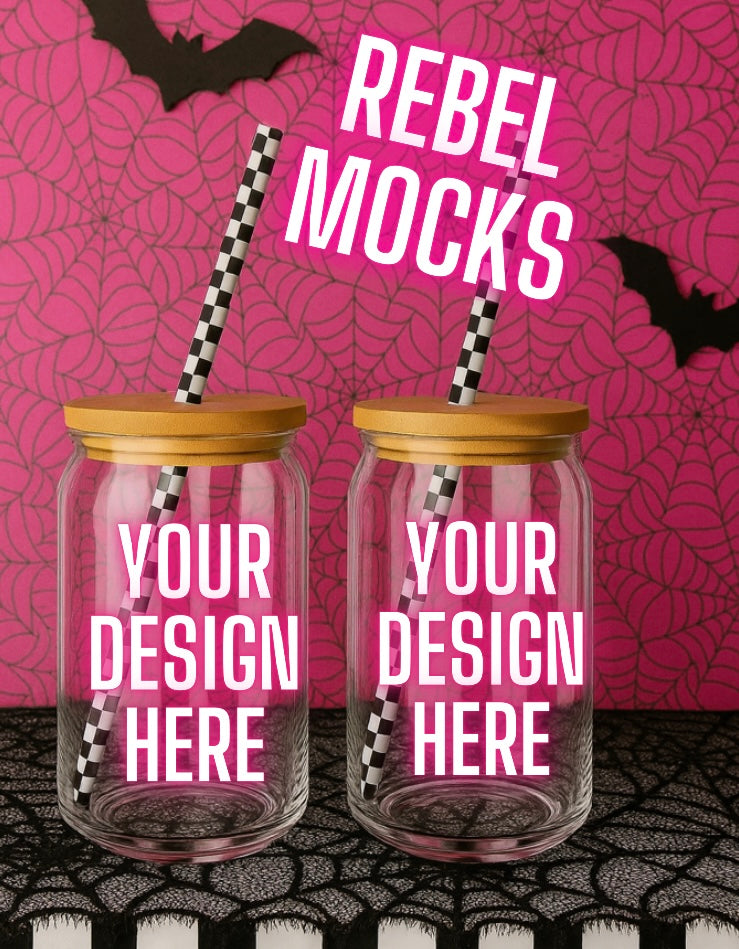 Glass Cup Goth Edgy Alternative Mock  Up