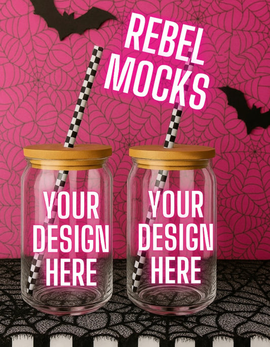 Glass Cup Goth Edgy Alternative Mock  Up