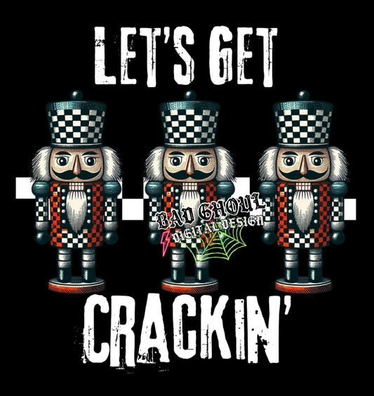 Lets Get Crackin PNG Download 2 Files Black and White