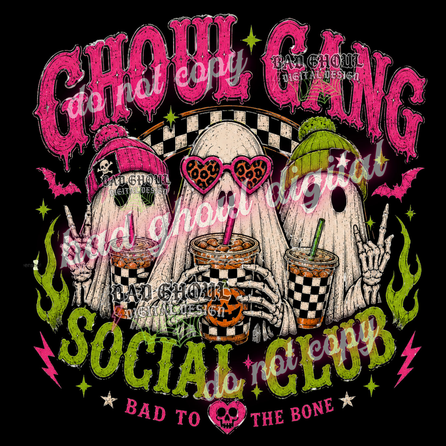 Ghoul Gang Social Club | PNG DOWNLOAD BLACK FAB ONLY