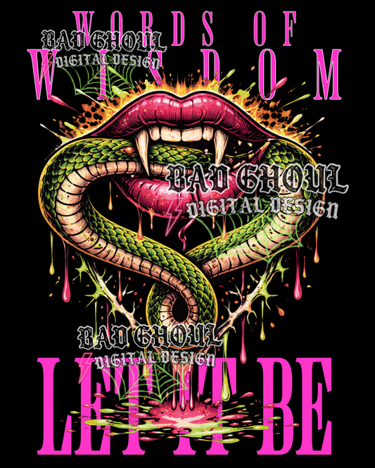 Words of wisdom - Let it be | PNG DOWNLOAD BLACK FAB ONLY
