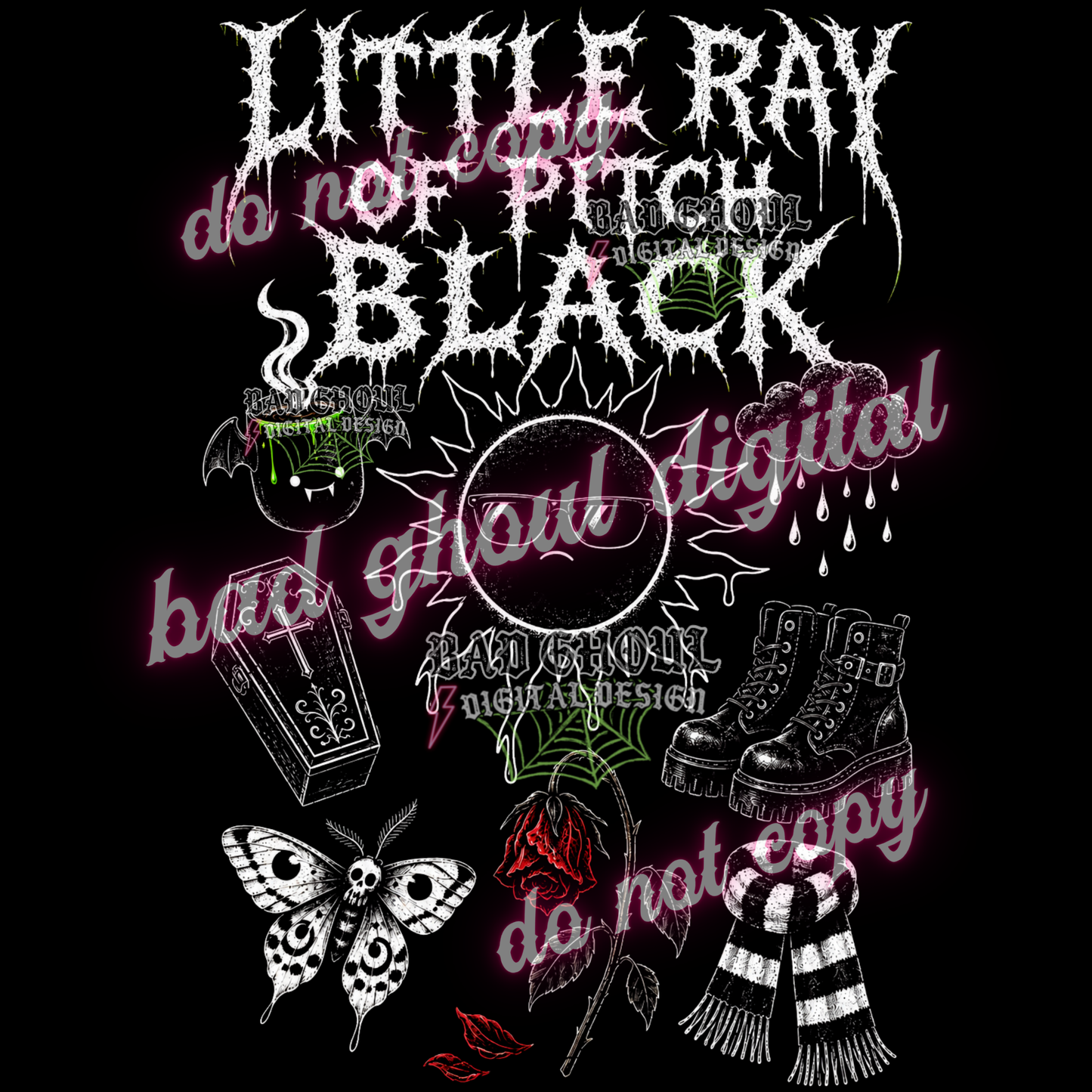Little ray of pitch black | PNG DOWNLOAD BLACK FAB ONLY