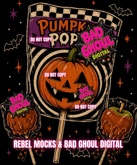 Pumpkin Pops| Black Fabric|PNG DOWNLOAD