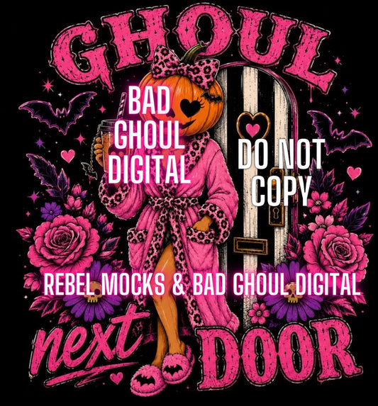 Ghoul Next Door | PNG DOWNLOAD | Black Fabric Only