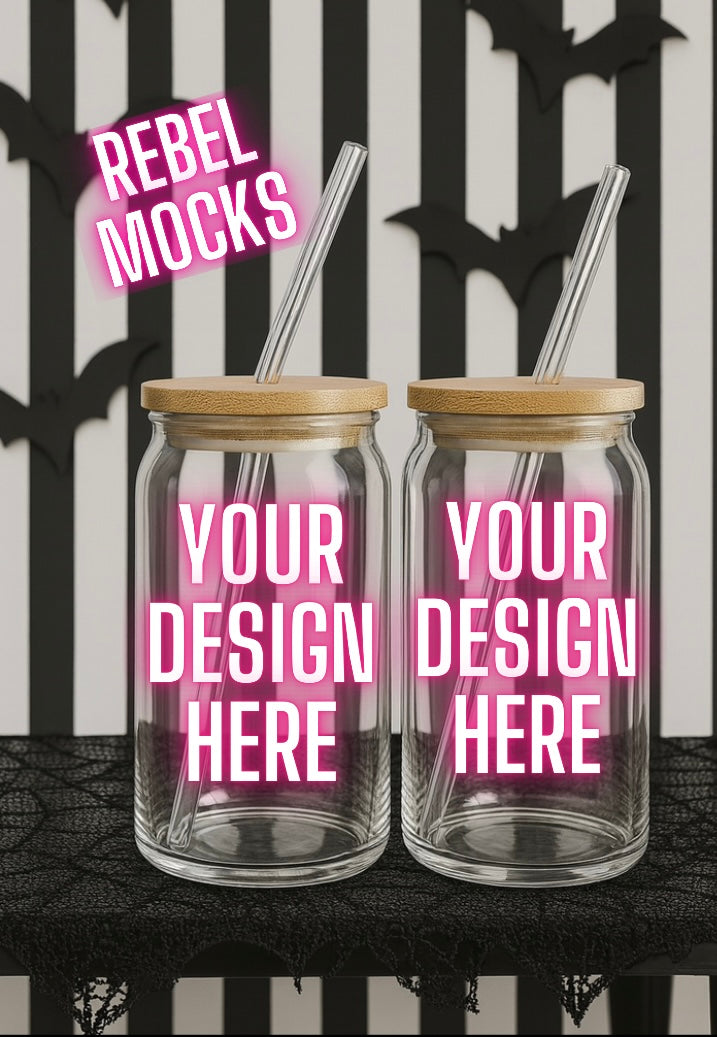 Clear Glass Edgy Alternative Mock  Up