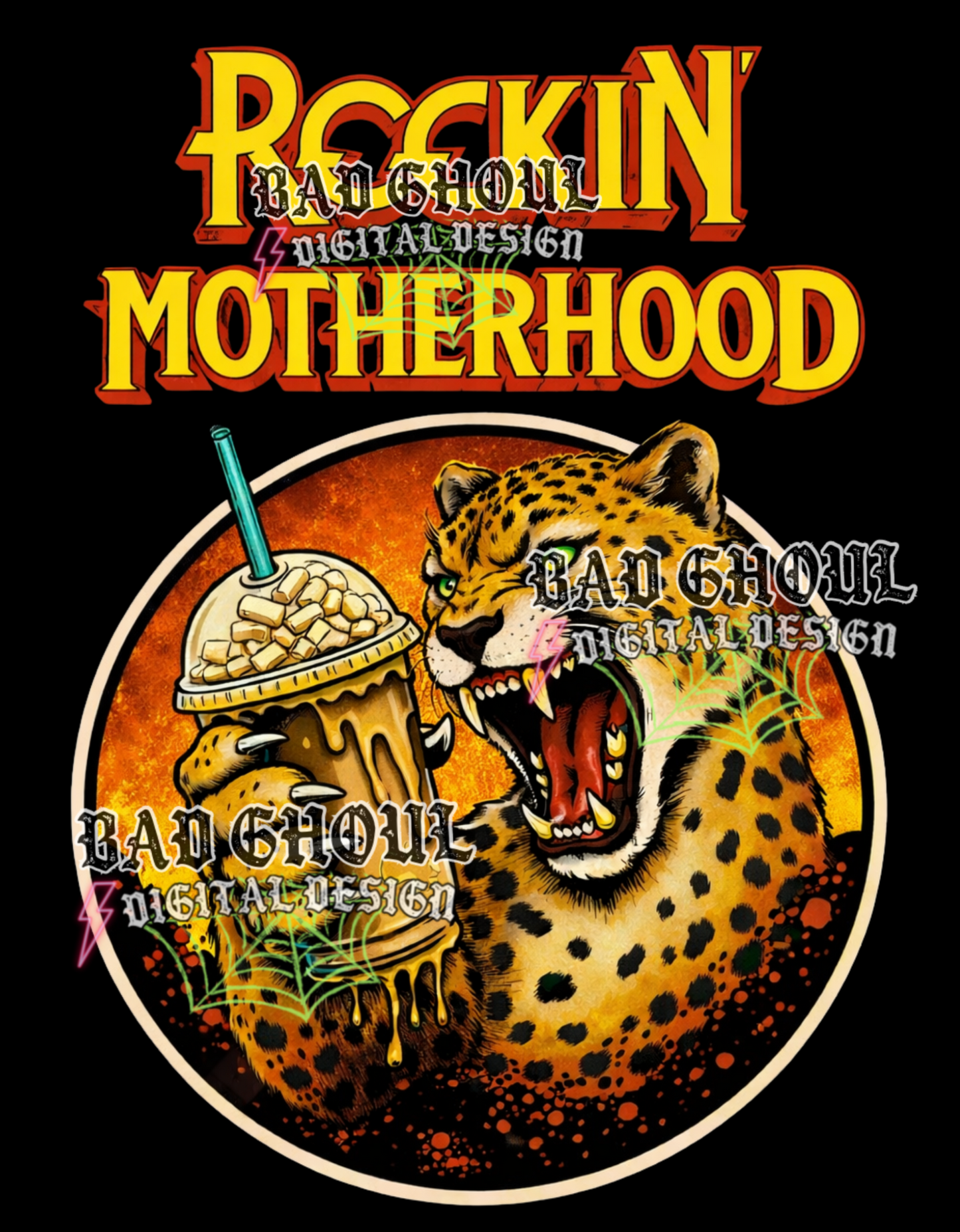 Rockin Motherhood - 80's band Leopard |  PNG DOWNLOAD