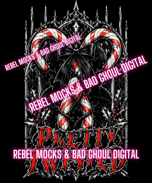 Pretty Twisted | PNG DOWNLOAD BLACK FAB ONLY