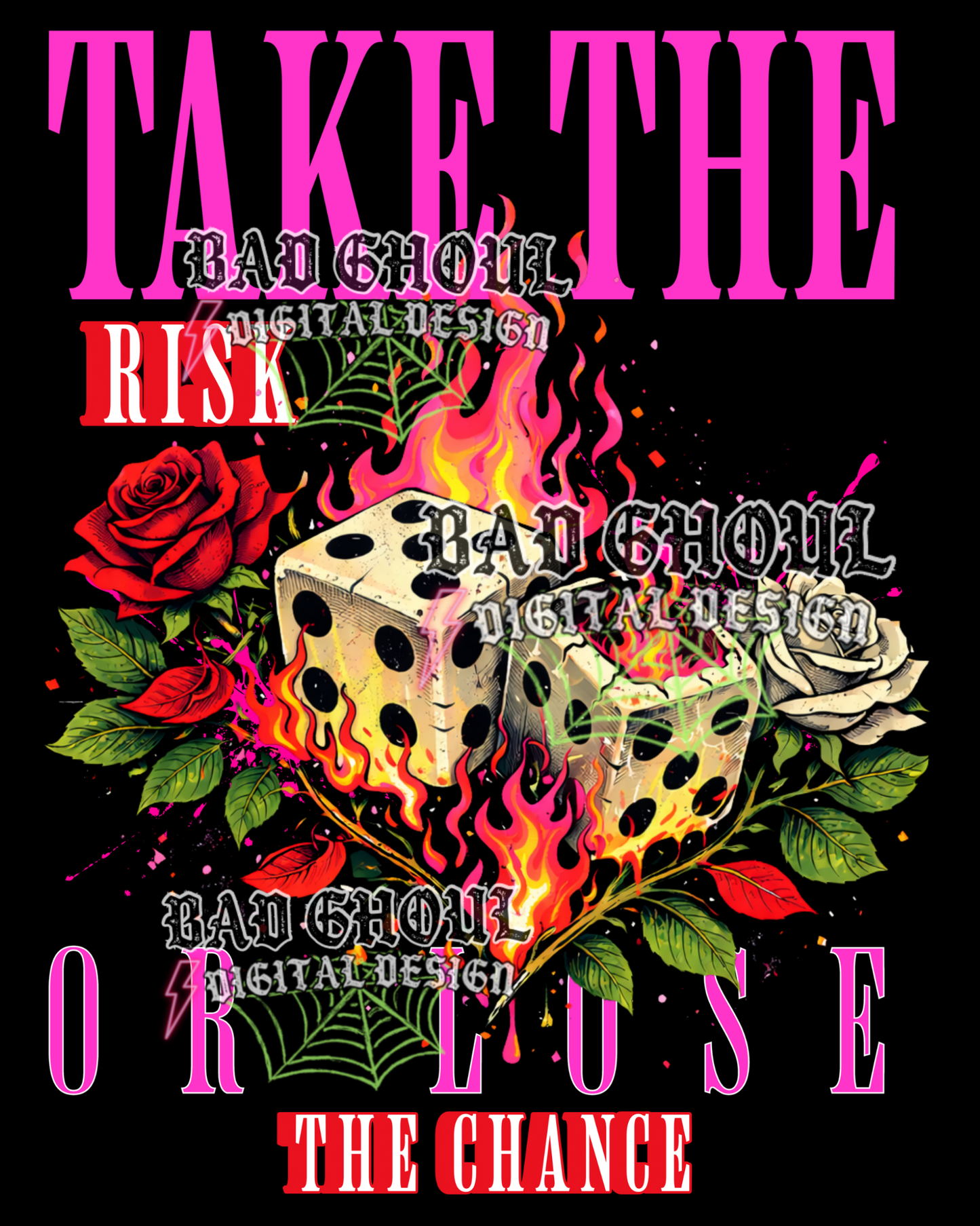 Take the risk or lose the chance | PNG DOWNLOAD BLACK FAB ONLY