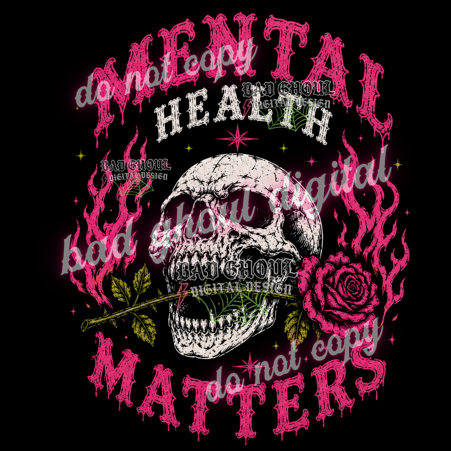 Mental Health Matters | PNG DOWNLOAD BLACK FAB ONLY