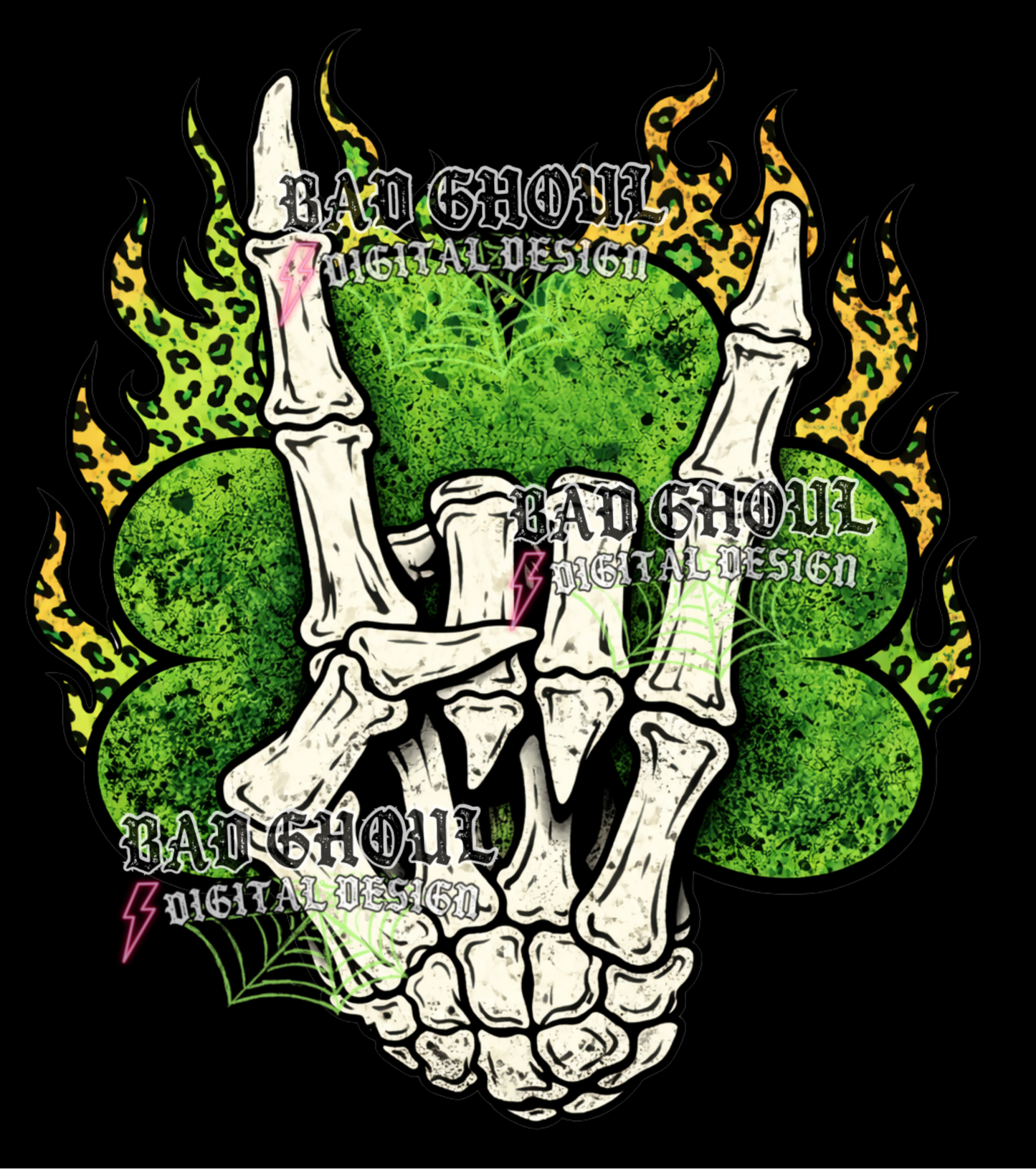 Shamrock - Skellie Rock Hand |  PNG DOWNLOAD