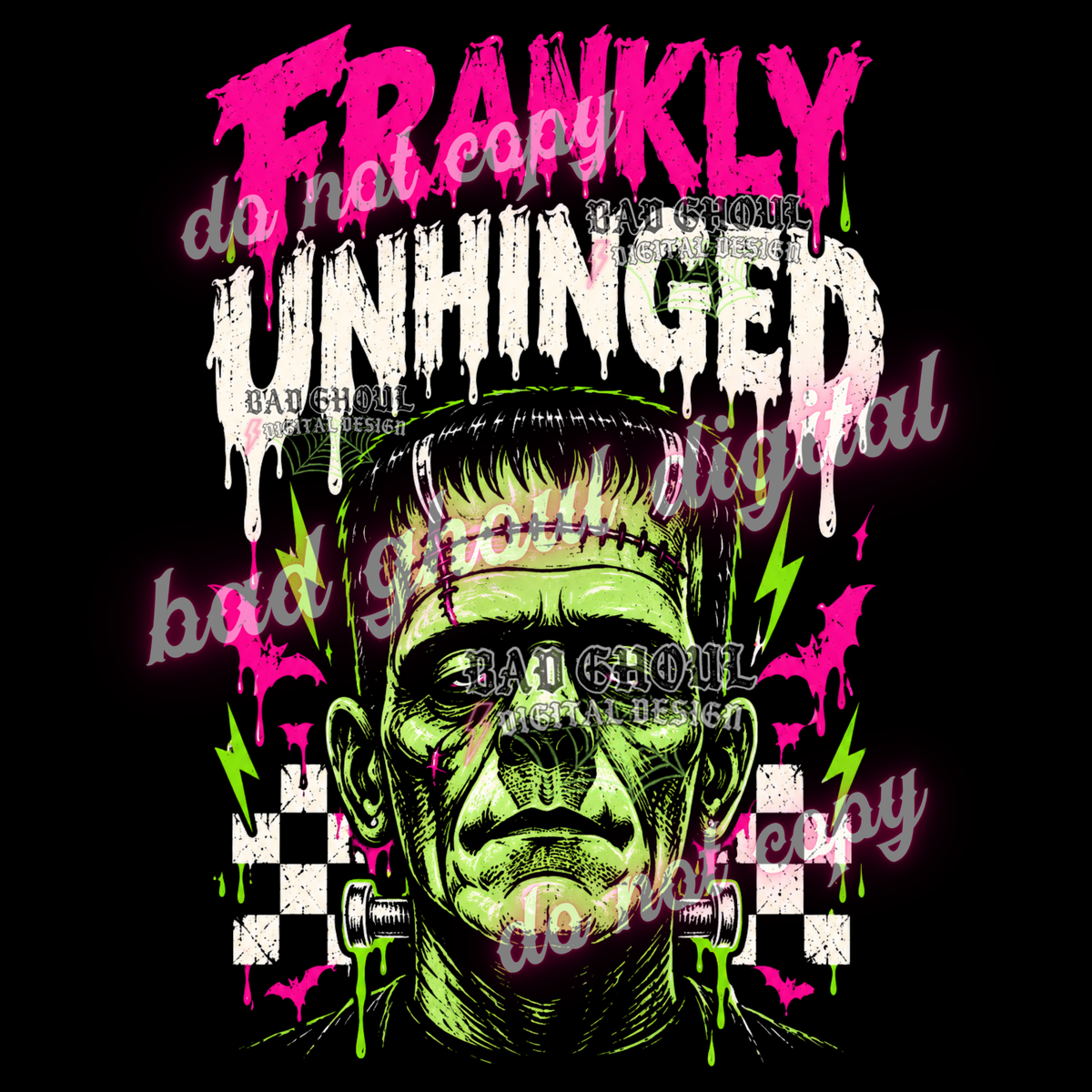 Frankly Unhinged | PNG DOWNLOAD BLACK FAB ONLY