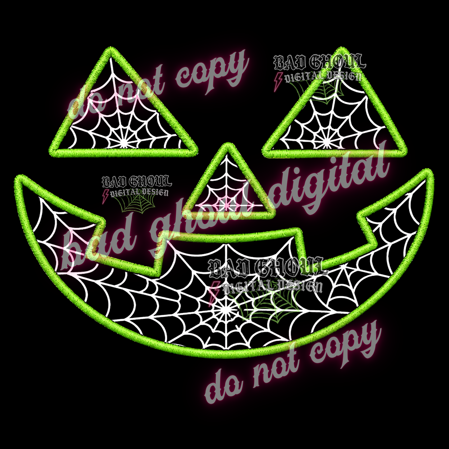 Green Jackolatern Faux Patch | PNG DOWNLOAD