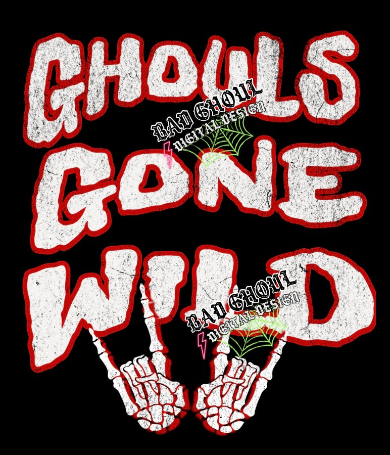 Ghouls Gone Wild Front & Back PNG Download