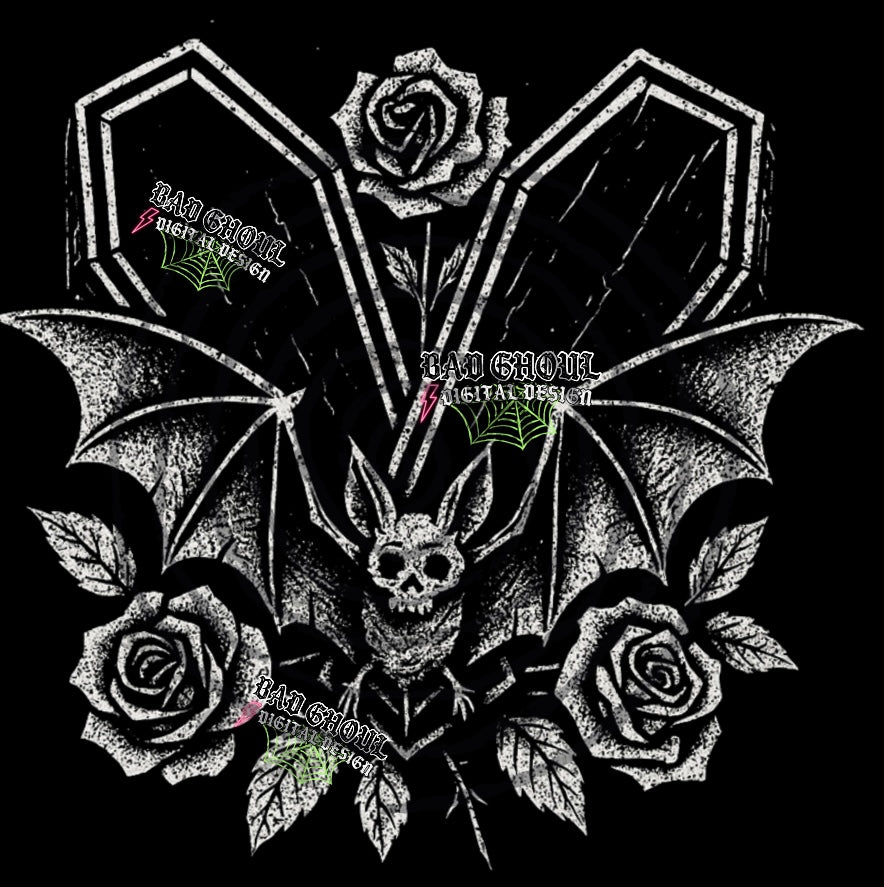 Crossed Coffins PNG DOWNLOAD Black Fabric Only