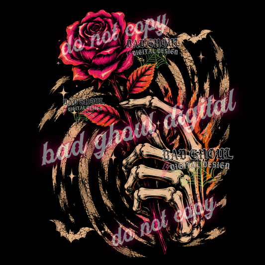 Skellie + Rose | PNG DOWNLOAD BLACK FAB ONLY