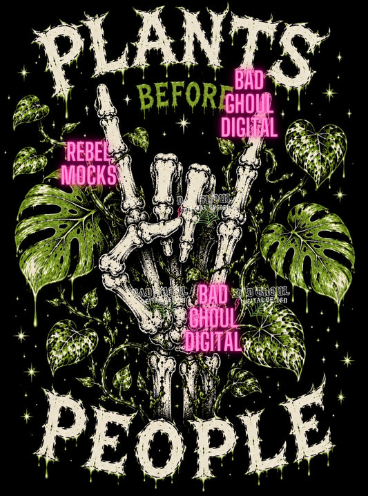 Plants Before People| Black Fabric|PNG DOWNLOAD