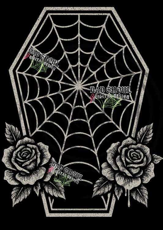 Coffin PNG DOWNLOAD black fabric only